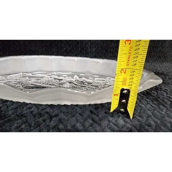 Vintage Mikasa Silent Night Crystal Tray - Small - Early 2000s - Frosted Edge - Picture 10 of 10